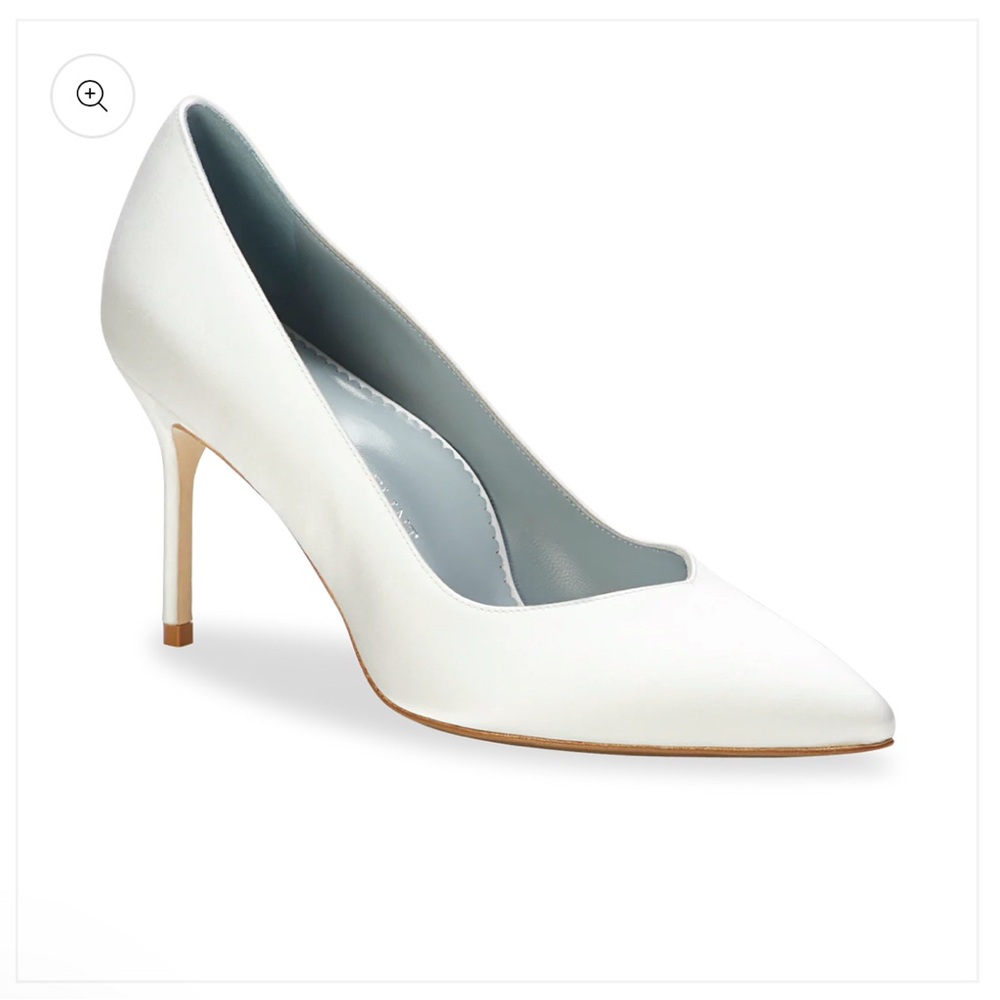 NWT Sarah Flint White Satin Pump